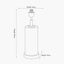 Laurence Black Croc Leather and Silver Cylindrical Table Lamp