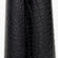 Laurence Black Croc Leather and Silver Table Lamp Base with Henry 40cm White Handloom Cylinder Lampshade