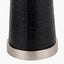 Laurence Black Croc Leather and Silver Table Lamp Base with Milos 35cm Natural Linen Tapered Lampshade