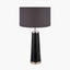 Laurence Black Croc Leather and Silver Table Lamp