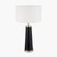 Laurence Black Croc Leather and Silver Table Lamp
