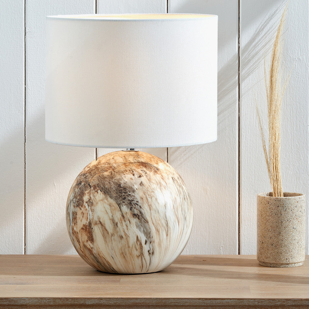 Viejo Natural Stone Effect Ceramic Table Lamp