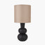 Aaliyah Black Curved Bottle Ceramic Table Lamp