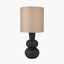 Aaliyah Black Curved Bottle Ceramic Table Lamp