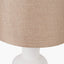 Aaliyah White Curved Bottle Ceramic Table Lamp