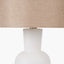 Aaliyah White Curved Bottle Ceramic Table Lamp