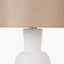 Aaliyah White Curved Bottle Ceramic Table Lamp