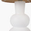 Aaliyah White Curved Bottle Ceramic Table Lamp