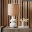 Aaliyah White Curved Bottle Ceramic Table Lamp
