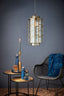 Hanging lamp 24x45 cm SSTRENE antique bronze+glass