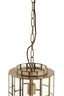 Hanging lamp 24x45 cm SSTRENE antique bronze+glass