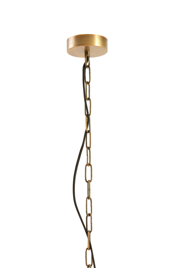 Hanging lamp 24x45 cm SSTRENE antique bronze+glass