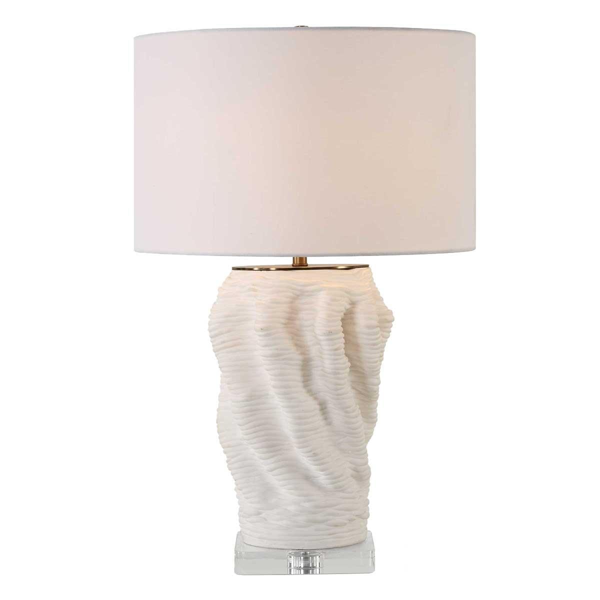 Stratified White Table Lamp