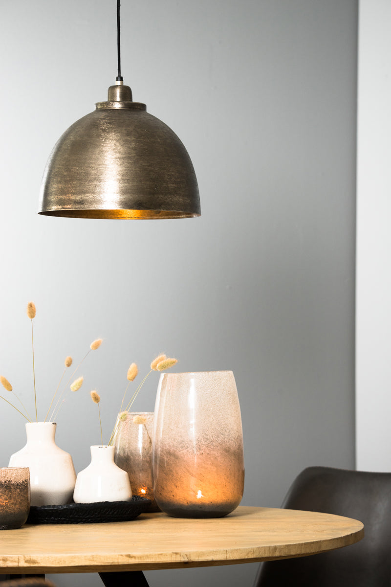 Hanging lamp 30x26 cm KYLIE dark raw nickel