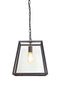 Hanging lamp 35x35x34,5 cm SAUNTE black+glass