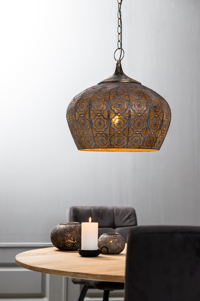 Hanging lamp 43,5x40,5 cm EMINE brown gold