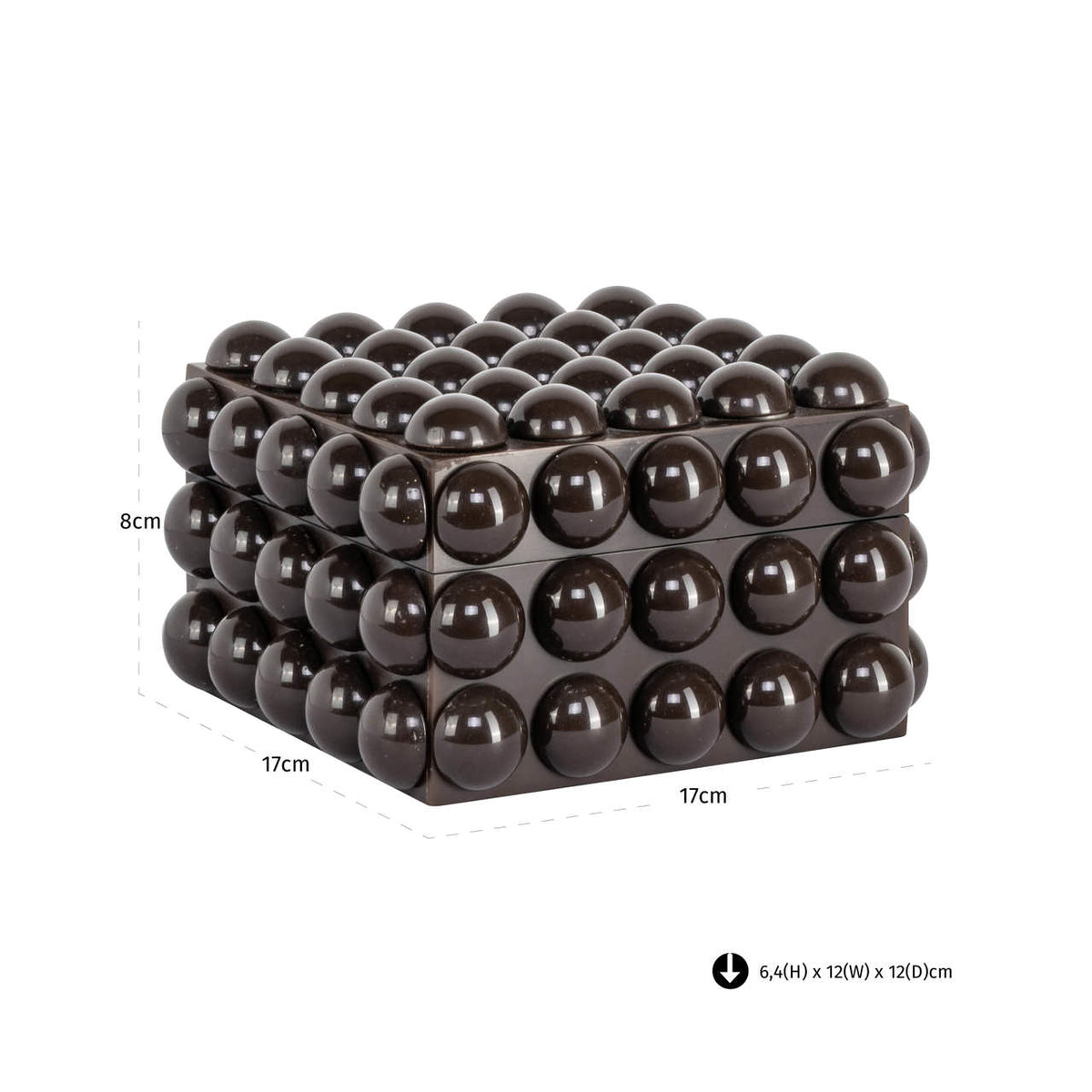 Storage box Nyx dark brown small