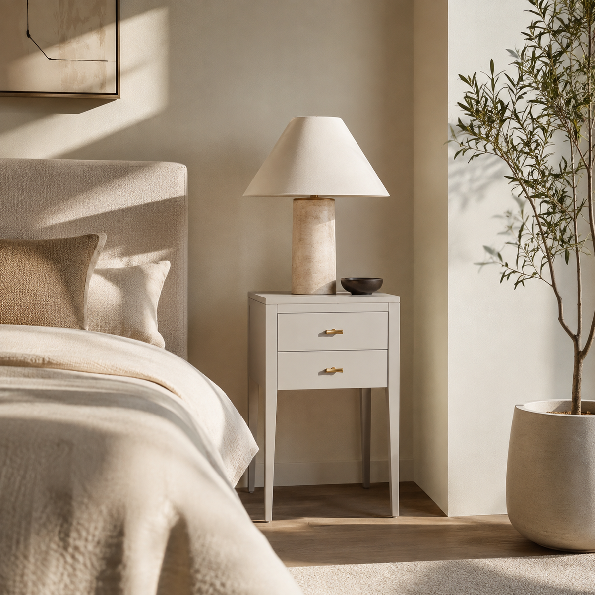 Radford Bedside - 2 drawer - Grey