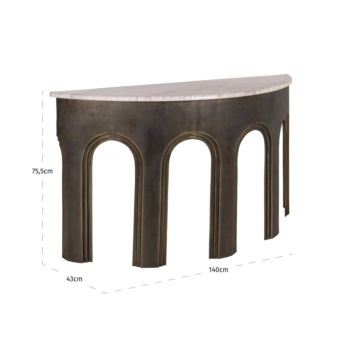 Console Sanchis brass antique