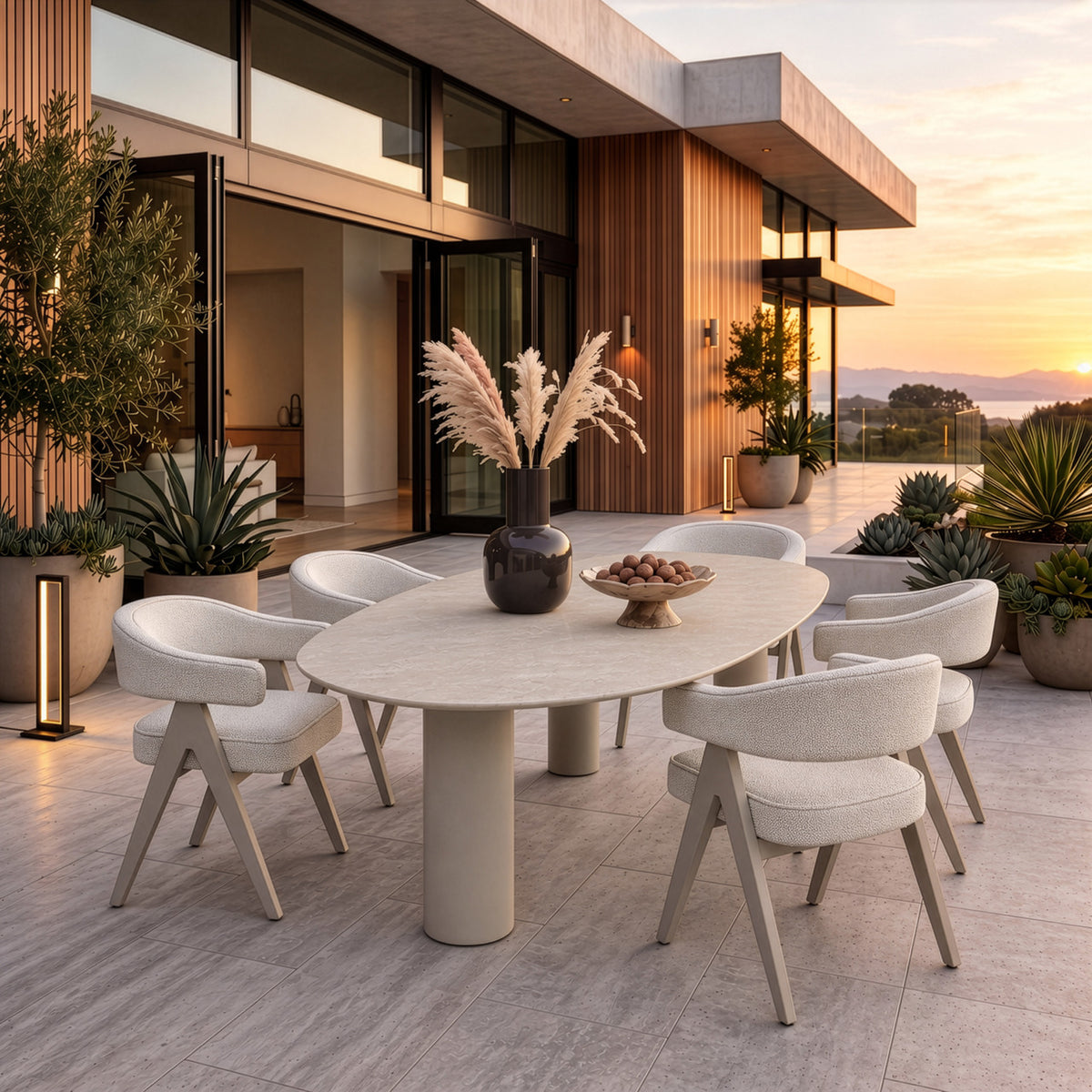 Outdoor dining table Jabali beige