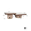 Coffee table Willox brown  including glass (Set of 2)