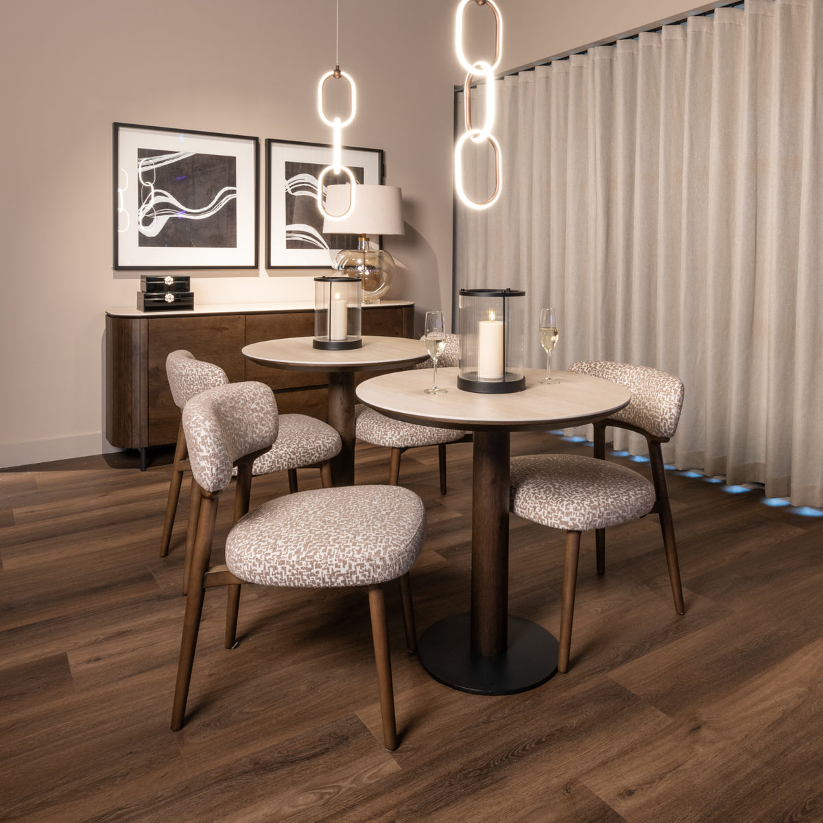 Dining chair Basker natural geo (Set of 2)