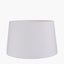 Canterbury Antique Silver Metal Floor Lamp Base with Winston 45cm White Handloom Tapered Lampshade