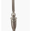 Canterbury Antique Silver Metal Floor Lamp Base with Henry 45cm White Handloom Cylinder Lampshade