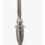 Canterbury Antique Silver Metal Floor Lamp Base with Izara 45cm Cinnamon Ikat Patterned Mushroom Pleat Tapered Lampshade