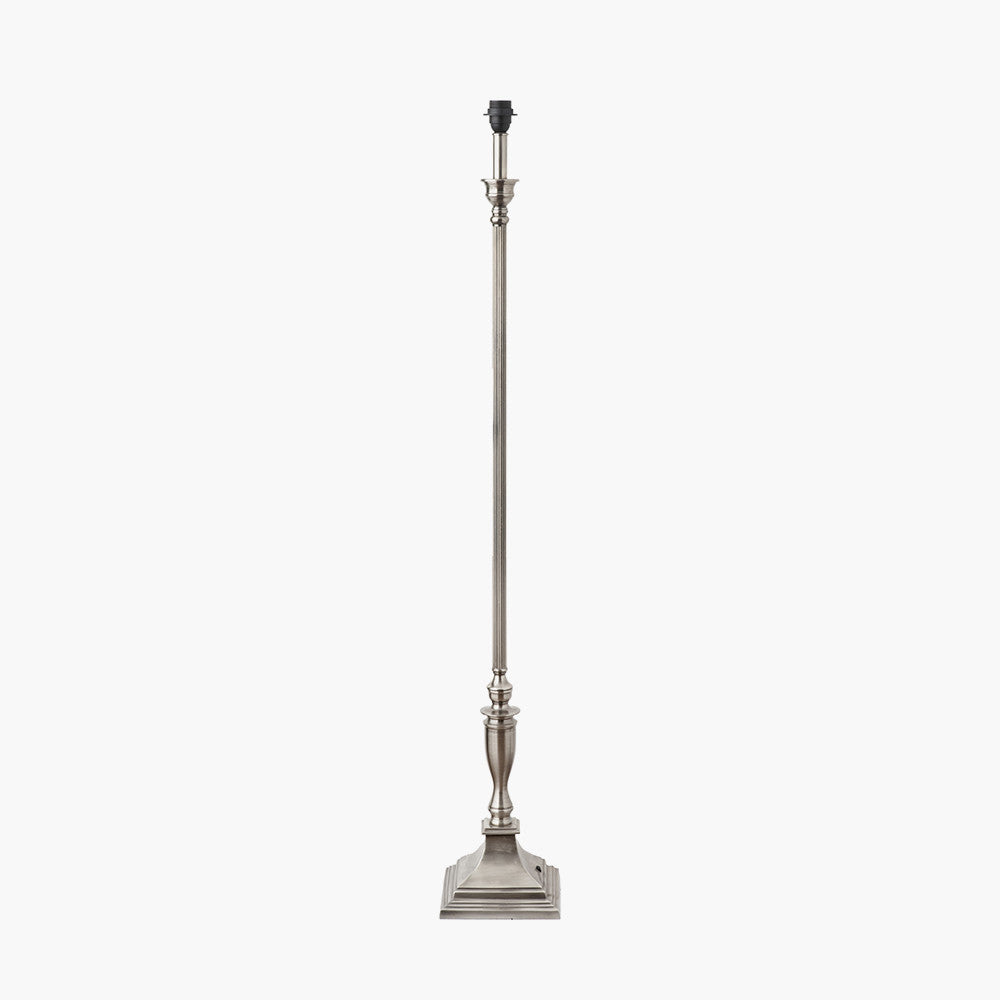 Canterbury Antique Silver Floor Lamp Base Only - Base Only