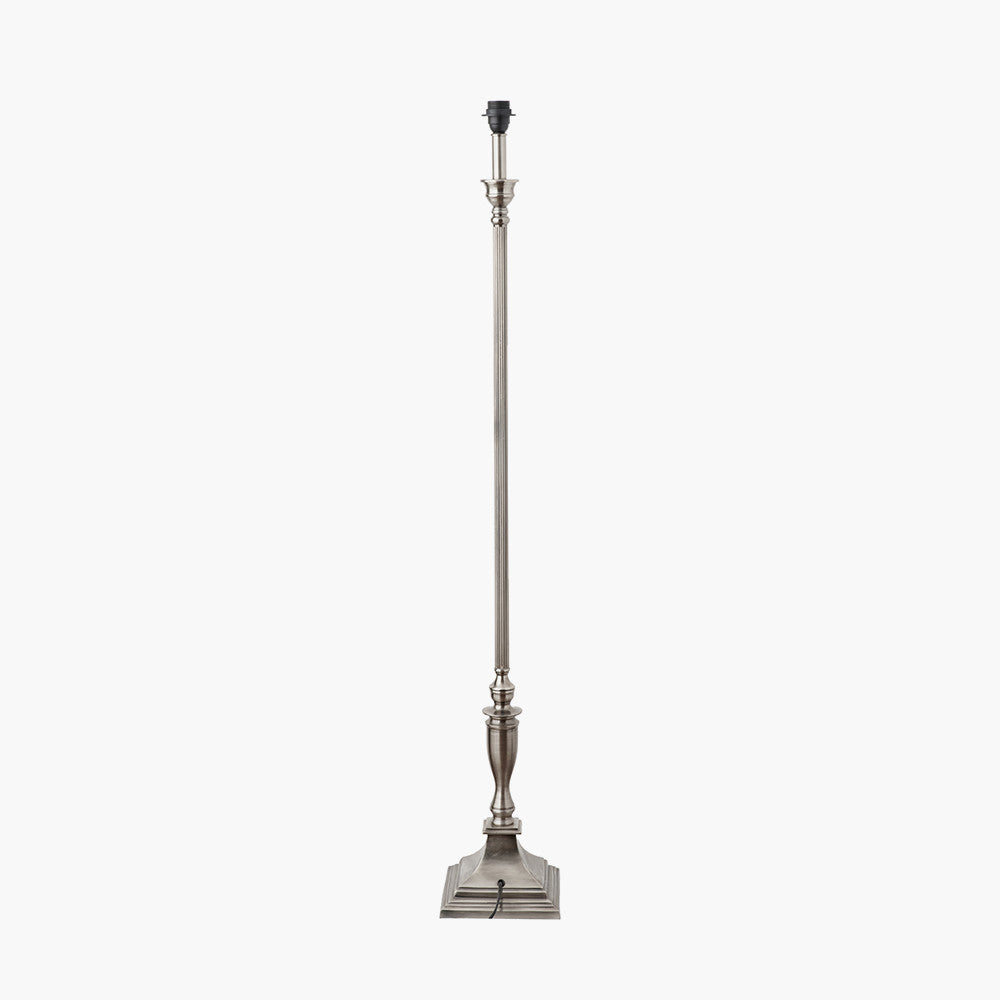 Canterbury Antique Silver Floor Lamp Base Only - Base Only