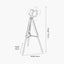 Hereford Grey Wood and Silver Metal Film Tripod Floor Lamp