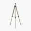 Windsor Sage Green Wooden Tripod Floor Lamp with Adelaide 40cm Black Tapered Cotton Mix Lampshade