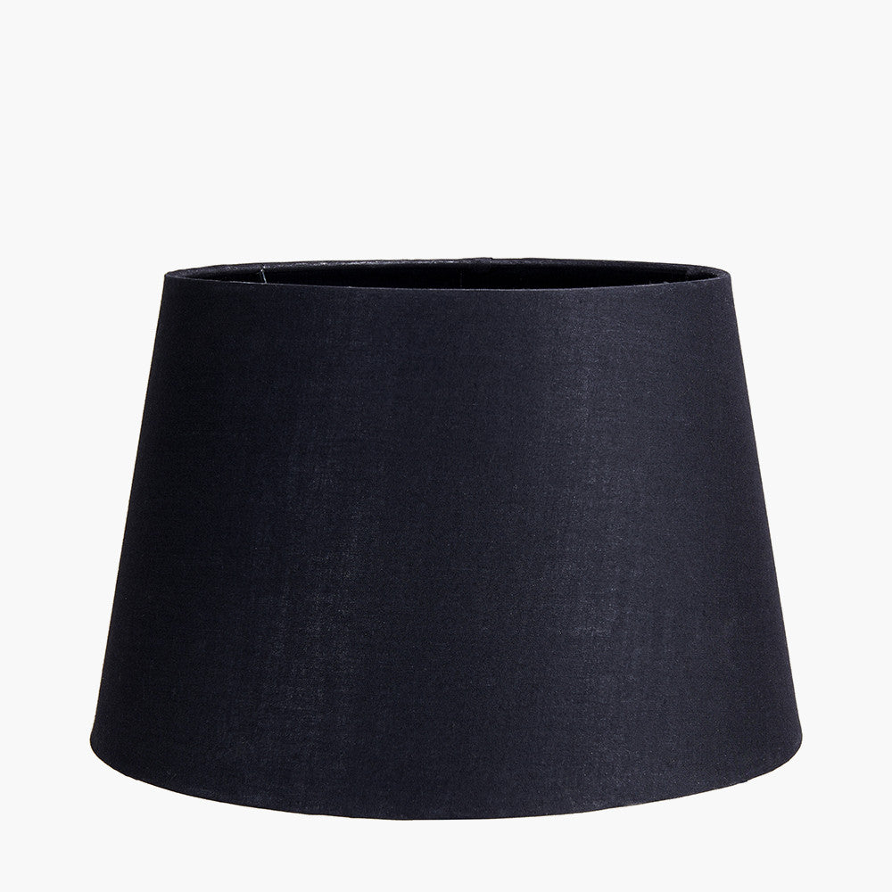 Windsor Sage Green Wooden Tripod Floor Lamp with Adelaide 40cm Black Tapered Cotton Mix Lampshade