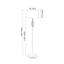 Jenna Antique Brass Metal Twist Detail Floor Lamp