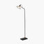 Canton Matt Black Metal and Glass Cone Floor Lamp