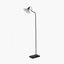 Canton Matt Black Metal and Glass Cone Floor Lamp