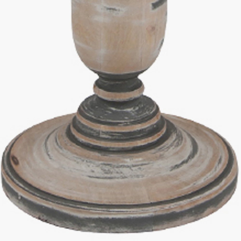 Captiva Grey Wash Mango Wood Floor Lamp Base with Rouen 45cm White Boucle Cylinder Lampshade