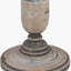 Captiva Grey Wash Mango Wood Floor Lamp Base with Thiago 45cm Cinnamon Stripe Mushroom Pleat Tapered Lampshade