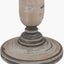 Captiva Grey Wash Mango Wood Floor Lamp Base with Thiago 45cm Natural Stripe Mushroom Pleat Tapered Lampshade