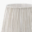 Captiva Grey Wash Mango Wood Floor Lamp Base with Thiago 45cm Natural Stripe Mushroom Pleat Tapered Lampshade