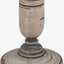 Captiva Grey Wash Mango Wood Floor Lamp Base with Thiago 45cm Ocean Blue Stripe Mushroom Pleat Tapered Lampshade