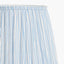 Captiva Grey Wash Mango Wood Floor Lamp Base with Thiago 45cm Ocean Blue Stripe Mushroom Pleat Tapered Lampshade