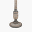 Captiva Grey Wash Mango Wood Floor Lamp Base with Lino 45cm Grey Self Lined Linen Cylinder Lampshade