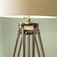 Port Nickel and Wood Tripod Floor Lamp - Base Only