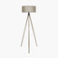 Rabanne Antique Wood Slat Tripod Floor Lamp Complete