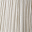Captiva Antique Black Mango Wood Floor Lamp Base with Thiago 45cm Natural Stripe Mushroom Pleat Tapered Lampshade