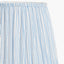 Captiva Antique Black Mango Wood Floor Lamp Base with Thiago 45cm Ocean Blue Stripe Mushroom Pleat Tapered Lampshade