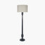 Captiva Antique Black Candle Stick Wood Floor Lamp - Base Only