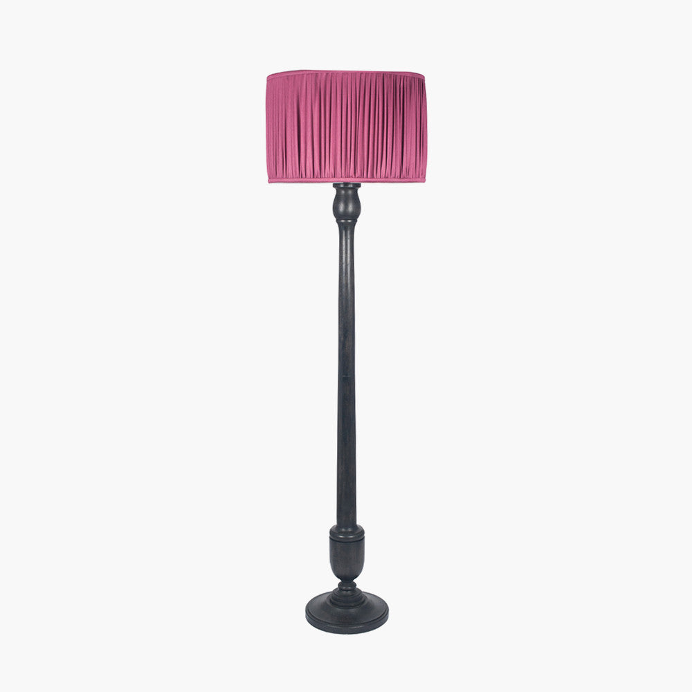 Captiva Antique Black Candle Stick Wood Floor Lamp - Base Only